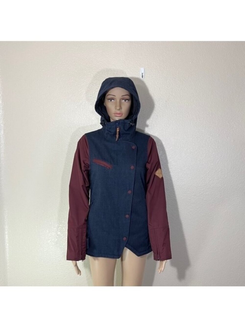 HOLDEN Women's RYDELL Snow Ski Jacket Hooded - Peacoat Blue Red XS